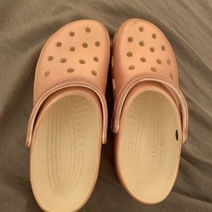Rose gold Crocs